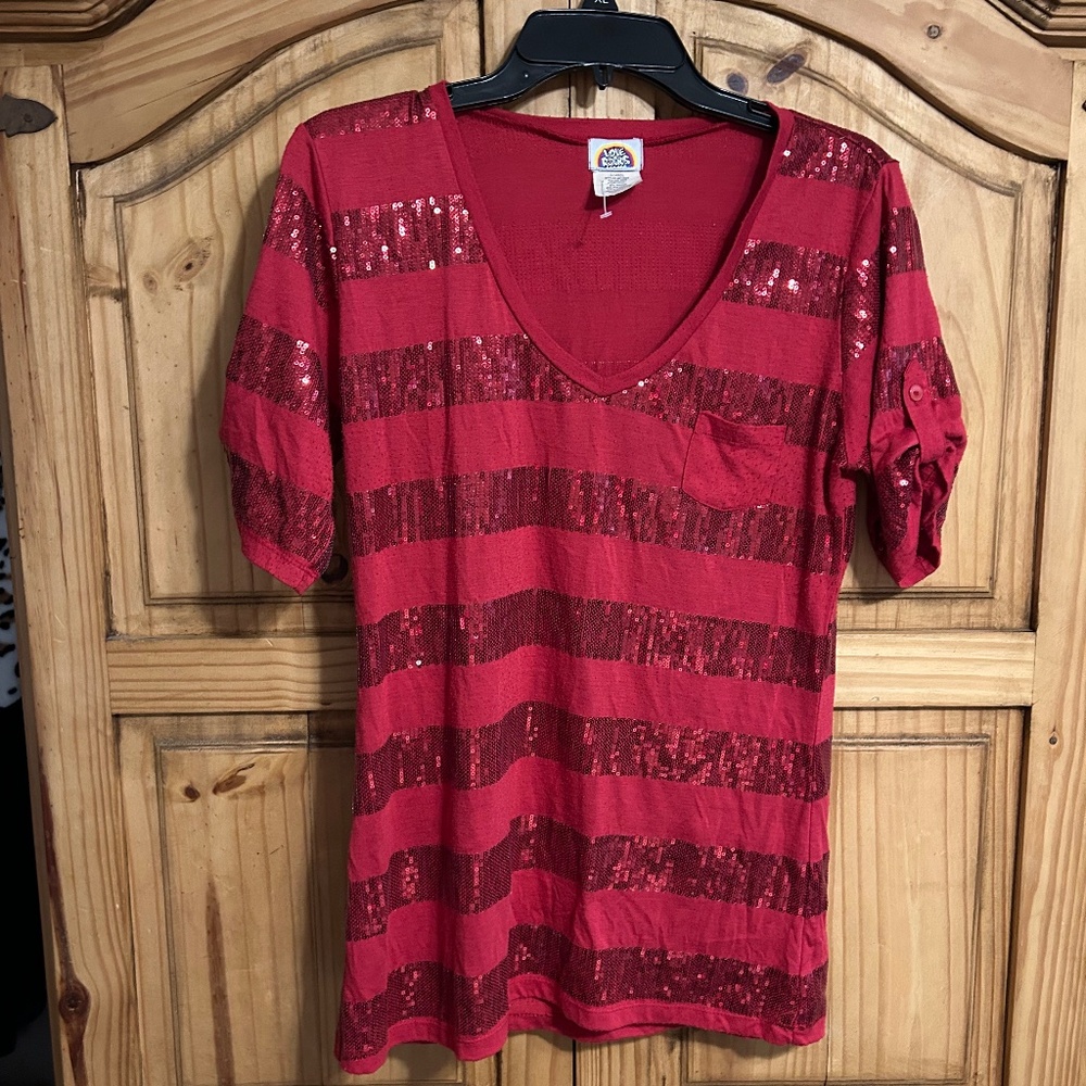 Love Rocks Sequin V- Neck Shirt